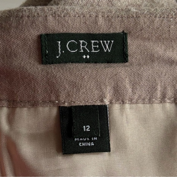 •J. Crew• Light Tan Wool Blend Skirt - Size 12 - Picture 3 of 7